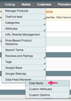 Mangento Product Feed Wyomind Data Feed Manager 1