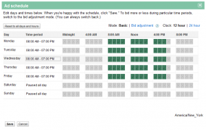 Google AdWords Ad Scheduling