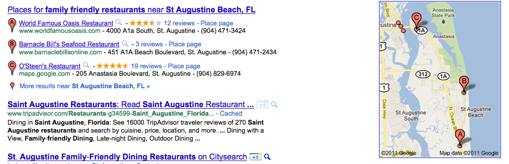 Local Search Listing: Example