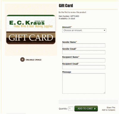 Magento Gift Card