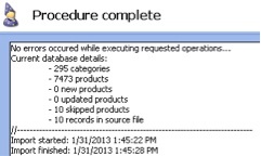 Import Procedure Complete