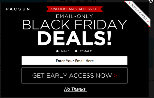 Pacsun Bounce Exchange eCommerce Sites example Pacsun Bounce Exchange eCommerce Sites example