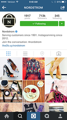 Social commerce platform Like2Buy Monetizes Instagram - Nordstrom's Like2Buy Page