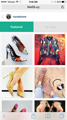 Social commerce platform Like2Buy Monetizes Instagram - Nordstrom's Instagram Like2Buy Page