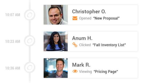 Sidekick by HubSpot feature email interactions