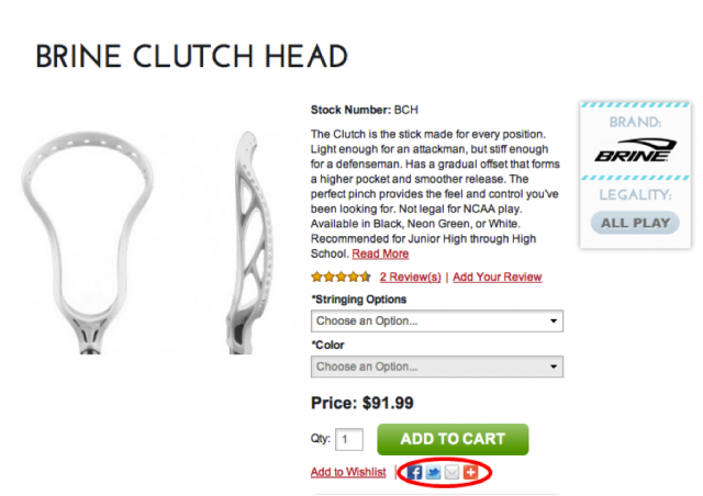 Social Sharing Options For SEO: Brine Example