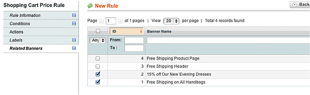 Magento Related Banners