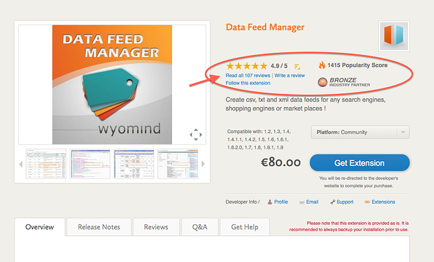 Data Feed Manager on Magento Connect