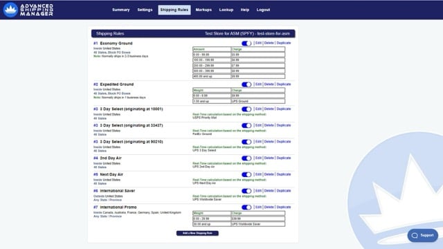 Best Shopify Apps - Advanced Shipping Manager Interface 