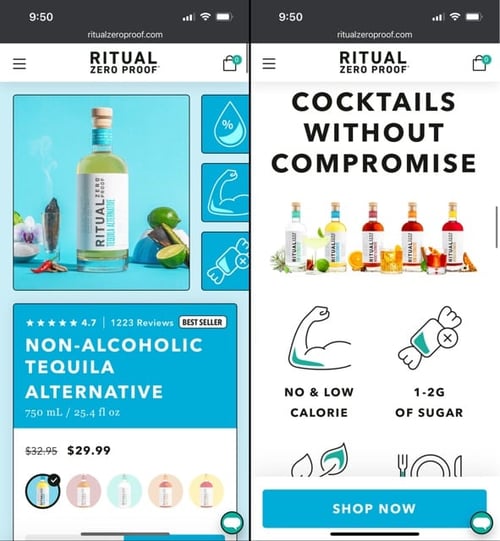 eCommerce Mobile Site - Ritual 