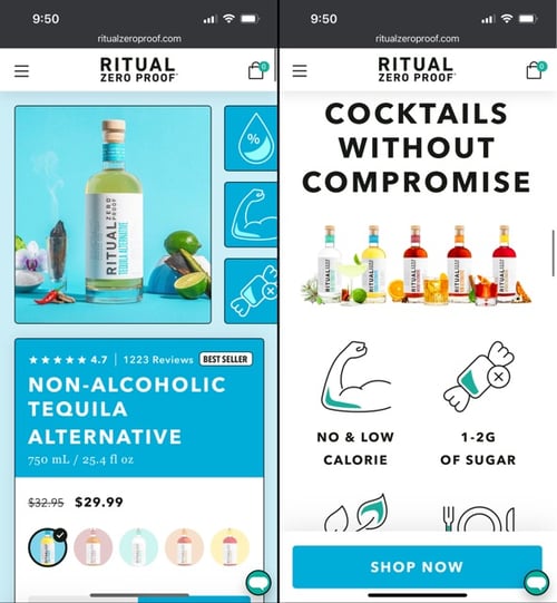 eCommerce Mobile Site - Ritual 