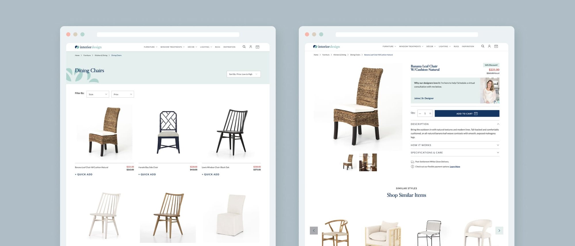 Custom BigCommerce HubSpot Integration Personalization Interior Design Product Detail