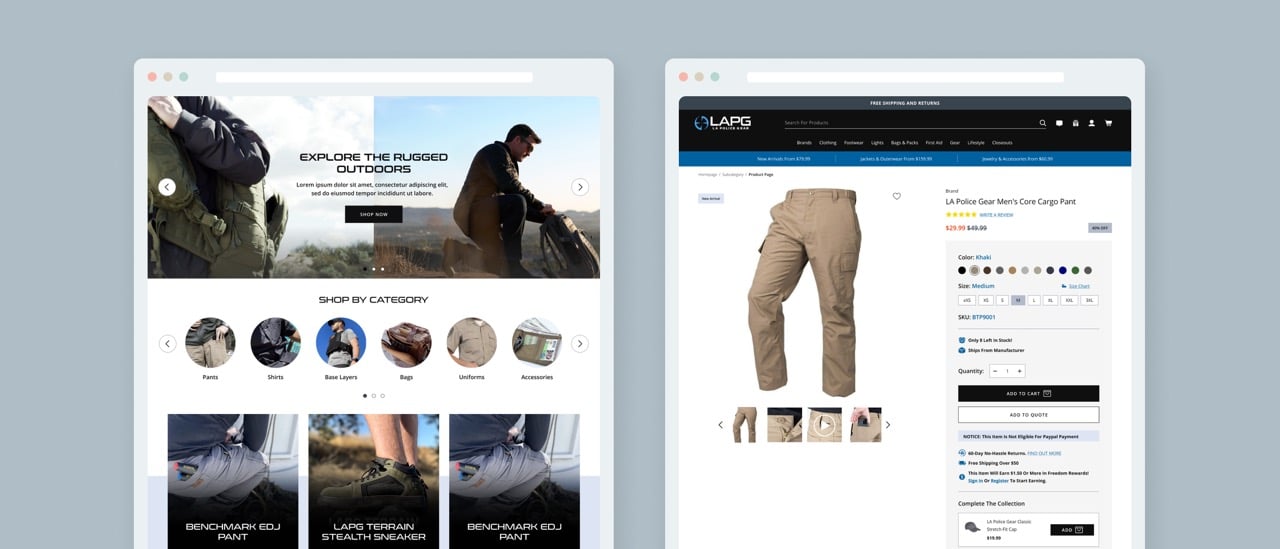 eCommerce Managed Services Complete Care BigCommerce LA Police Gear