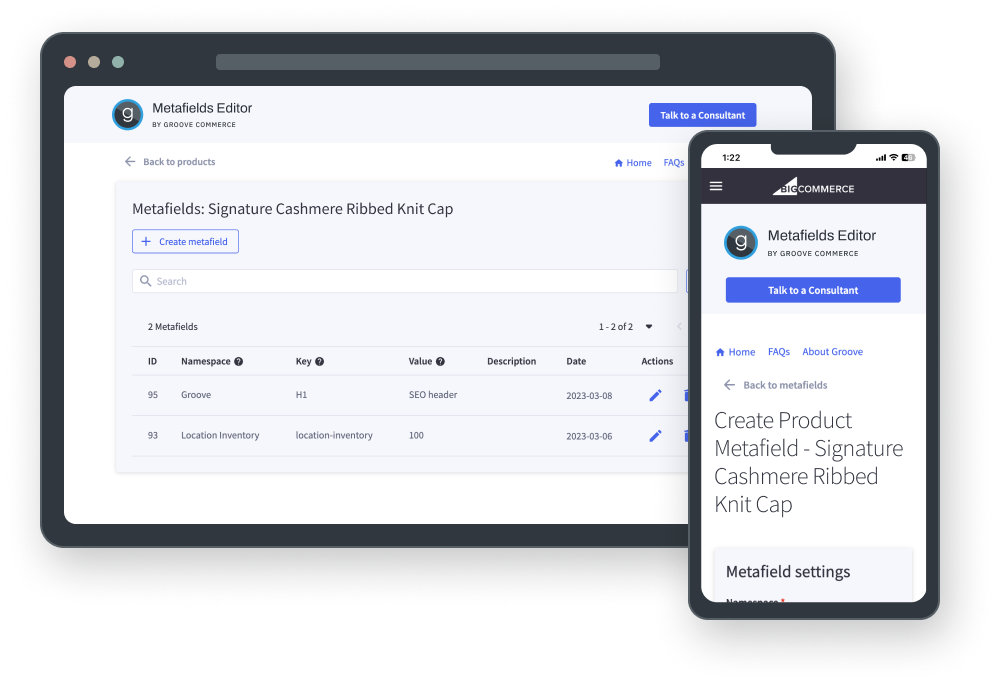 BigCommerce Metafields Editor by Groove Commerce