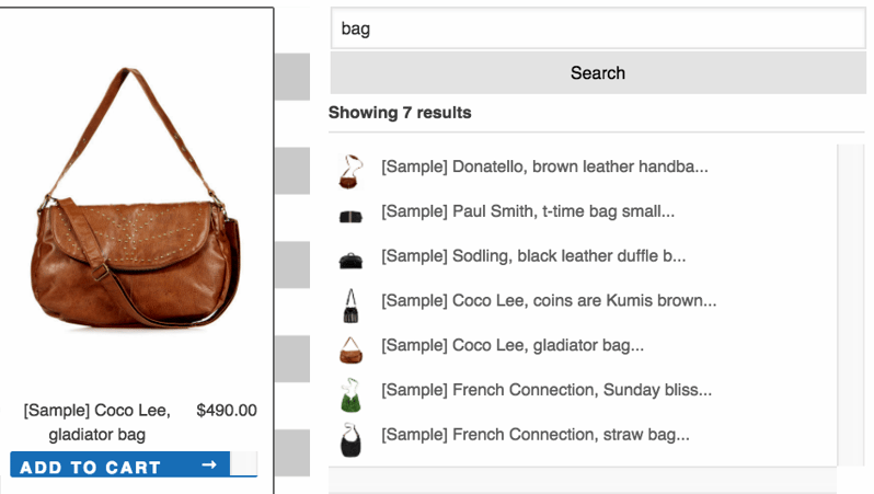 Handbag Search Results
