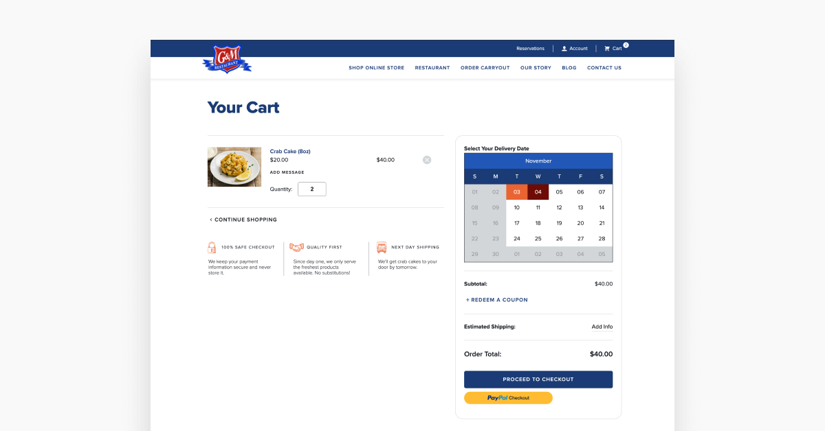 Shipping Food: The Custom Shipping Calendar App We Created