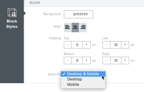 Klaviyo Mobile Blocks