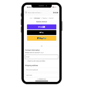 Mobile Device at eCommerce Checkout Page 