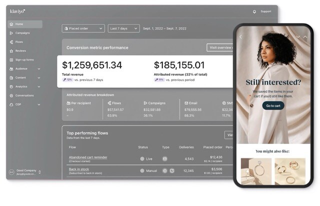 Listrak and Klaviyo both feature easy to navigate interfaces  