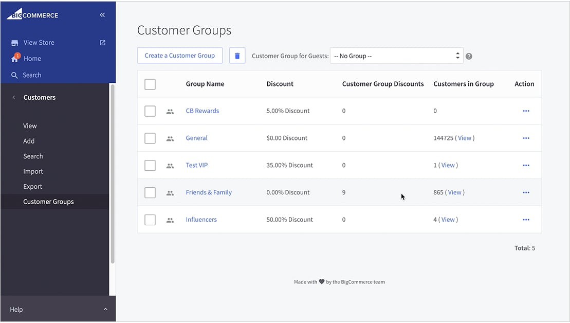 BigCommerce HubSpot Customer Groups