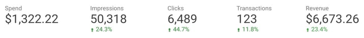 eCommerce Metrics - Revenue revenue chart