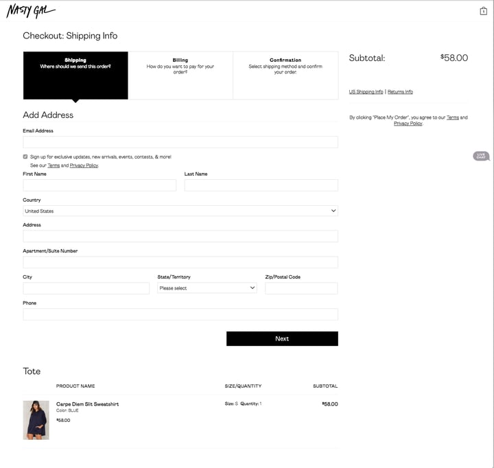Single Page Checkout Single Page Checkout