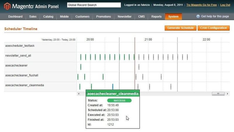 Magento Scheduled Task Management