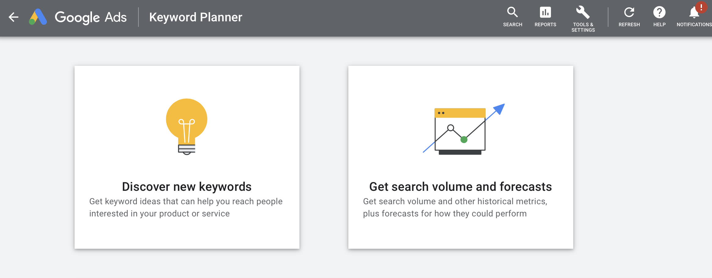 Google Ads Keyword Planner: 2 Tools