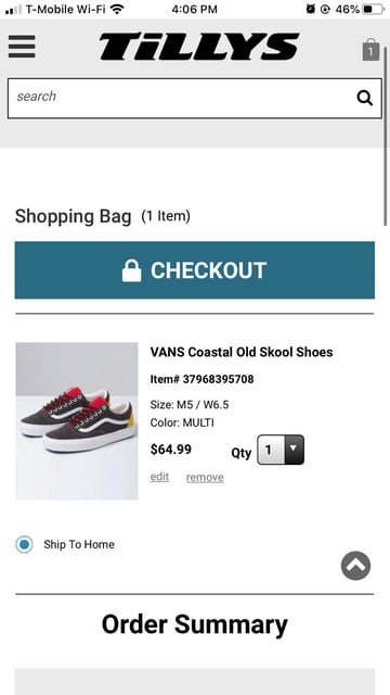 Tilly's Mobile Shopping Cart Design