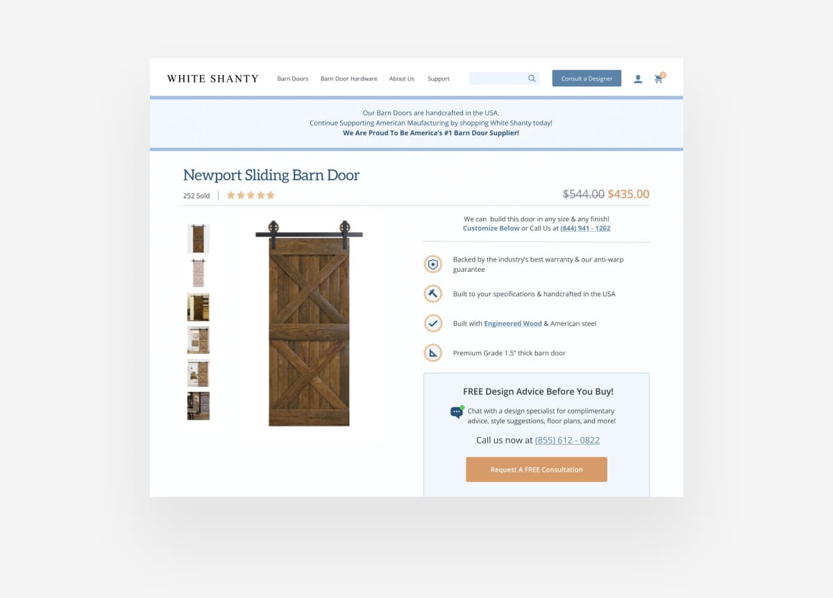 BigCommerce Product Configurator - White Shanty 1